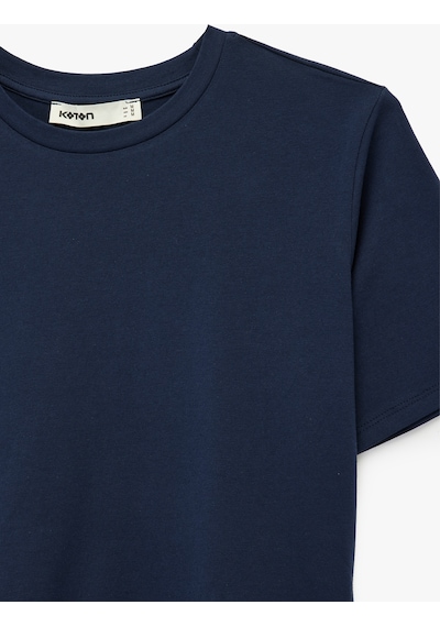 Koton Pamuklu Slim Fit Kısa Kollu Bisiklet Yaka Peplum Basic Tişört Lacivert 6sak50209ek Lacivert Koton Pamuklu Slim Fit Kısa Kollu Bisiklet Yaka Peplum Basic Tişört Lacivert 6sak50209ek Lacivert