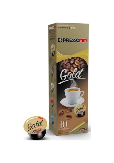 Espressomm® Tchibo Cafissimo Makineleri İle Uyumlu Gold Kapsül Kahve 10'lu
