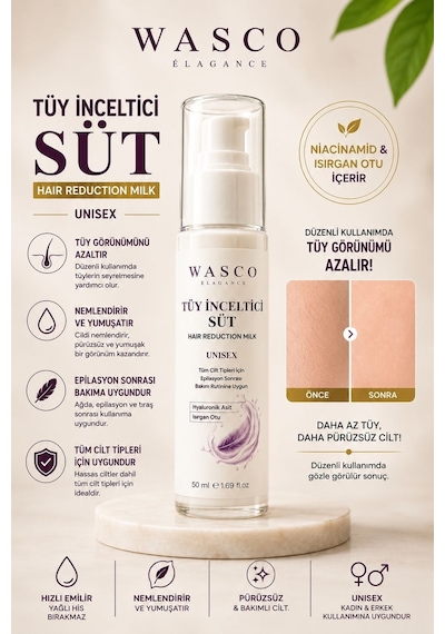 Tüy Süt 50 Ml - Epilasyon Sonrası Bakım Kremi Hyaluronik Asit Isırgan Otu Unisex Tüm Cilt Tipleri