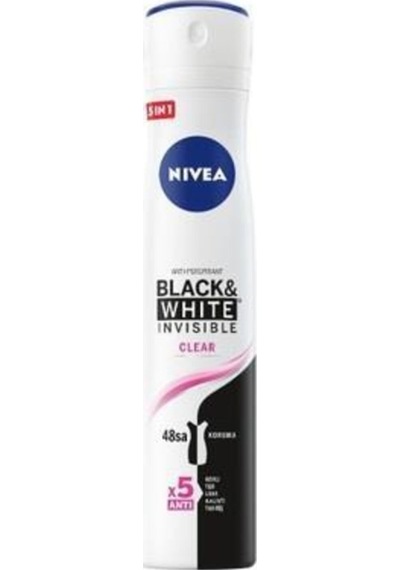 Nivea Black&White Invisible Clear Kadın Sprey Deodorant 200 ML