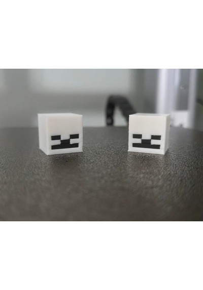Minecraft Skeleton Gri Piksel İskelet Kafa Tasarımlı Dekoratif Oto Jant Hava Sibop Kapağı 4 Adet