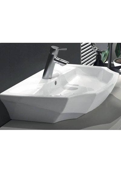 Bien - Fracture Tezgah Üstü Uyumlu Lavabo 60 Cm - 16lg06001l210200 Beyaz