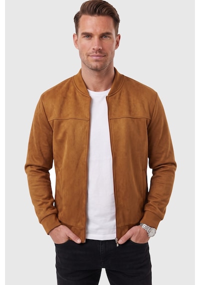 Rizzup Erkek Slim Fit Likralı Taba Süet Ceket Kırışmayan Ütü Gerektirmeyen Mevsimlik Mont 2504334