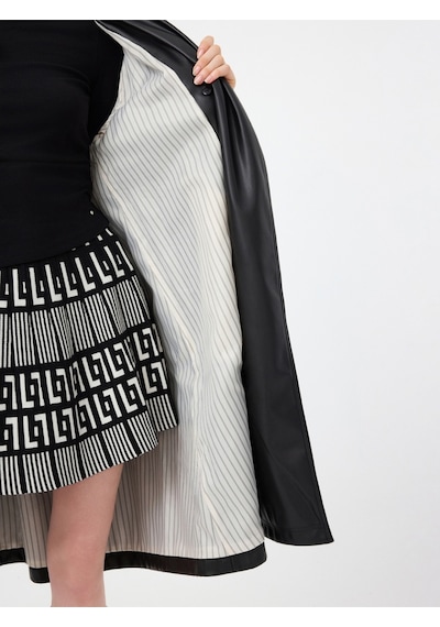Loose Fit Kadın Trenchcoat Siyah