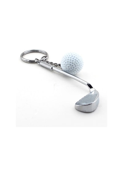 Solfera Golf Topu Ve Sopasi Şeklinde Spor Metal Anahtarlik Kc716