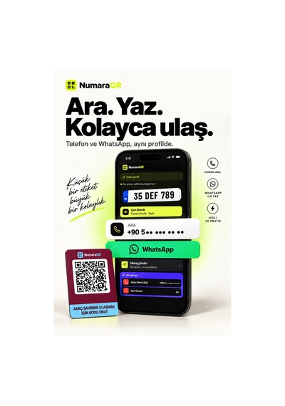 Qr Kodlu Numaratör Araç Ve Motosiklet İçin Qr Etiket Park Numaratörü 8,5x5,5 Cm Bordo Numaraqr