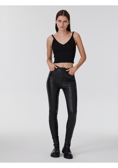 Natalie Skinny Fit Kadın Pantolon siyah