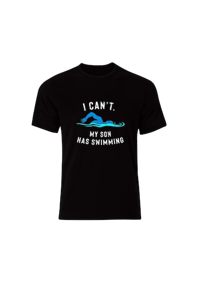 Yüzme Dalış Swimming Baskılı Unisex %100 Pamuk Siyah T-shirt SIYAH