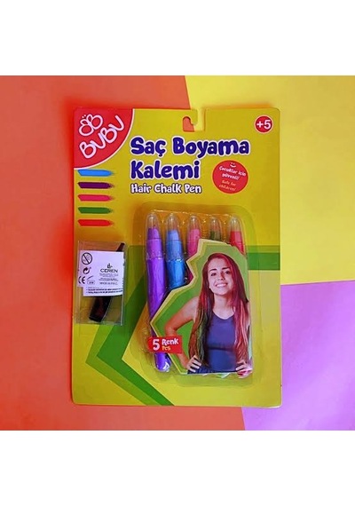 BUBU Hair Chalk Saç Boyama Kalemi 5 Renk