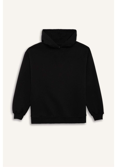 Defacto Relax Fit Kapüşonlu Basic Düz Kalın Sweatshirt D9935ax25wnbk81 Siyah Defacto Relax Fit Kapüşonlu Basic Düz Kalın Sweatshirt D9935ax25wnbk81 Siyah
