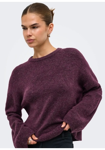 Only Kadın Onlsımonı L/s O-neck Kazak - 15368976 Bordo