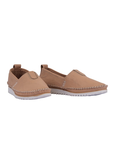 Napa Shoes Nefes Alan Hakiki Deri Rahat Taban Kadın Casual Ayakkabı Napa-108 Bej