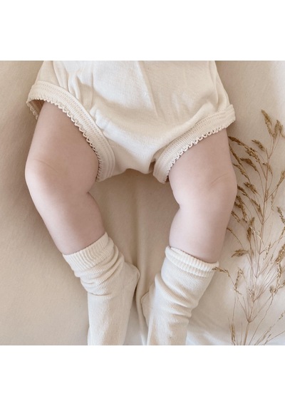 Naturaborn Naturaborn Gots Organik Sertifikalı Bebek Çorabı (4 Çift) Bej