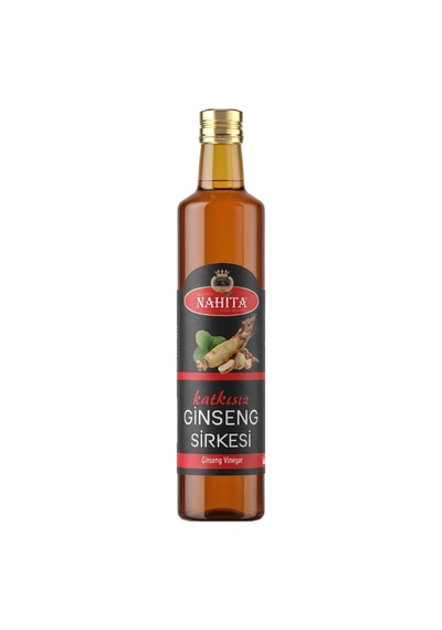 Nahita Ginseng Sirkesi 500 Ml - Doğal Fermente & Koruyucusuz Cam Şişe