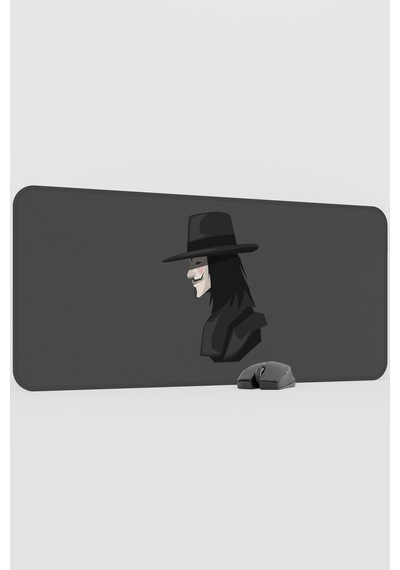 V For Vendetta V5 90x40 Xxl Gaming Kauçuk Kaymaz Taban Mouse Pad Fare Altlığı