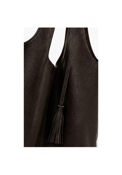 Levano Leather Hakiki Deri Kadın Omuz Çantası Geniş İç Hacimli Büyük Günlük Tote Çanta Kahverengi