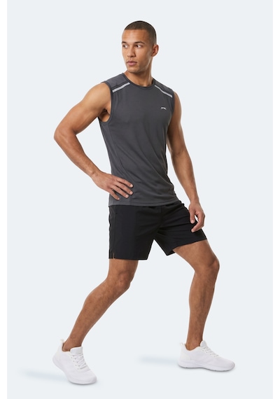Slazenger Rexıs Erkek Kolsuz Koyu Gri Tişört