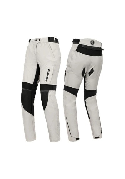 Scoyco P122w Beyaz Kadın Motosiklet Pantolonu 4 Mevsim Korumalı Maxdura 600-d Kumaş Women Motorcu Pantolon
