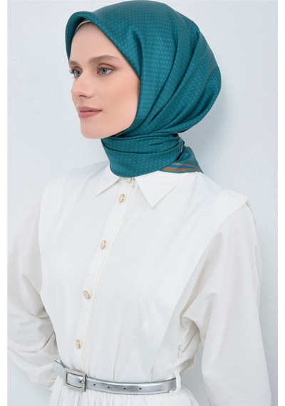 Armine Saf İpek Sura Eşarp 9528d 91 Petrol