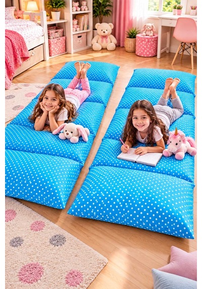 Pufi 5 Bölmeli Yer Yatağı 60x170 Cm Çıkarılabilir Yastıklı, Yıkanabilir Kılıflı, Katlanabilir Oyun Ve Misafir Minderi Mavi Pufi 5 Bölmeli Yer Yatağı 60x170 Cm Çıkarılabilir Yastıklı, Yıkanabilir Kılıflı, Katlanabilir Oyun Ve Misafir Minderi Mavi