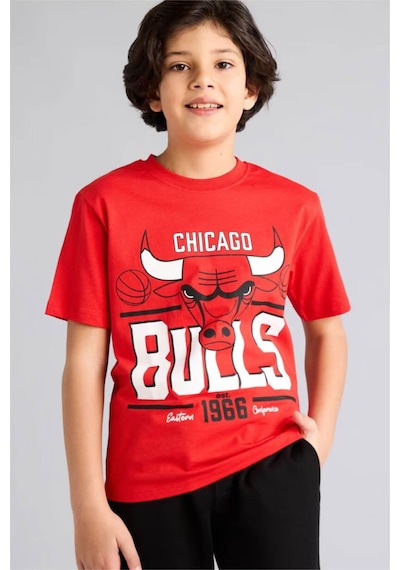 Defacto Nba Chıcago Bulls Tişört Erkek Çocuk G7615a826smrd135 Kırmızı-rd135
