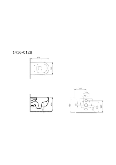 Bocchi - V-tondo Rimless Asma Klozet Mat Buz Mavisi - 1416-029-0128 Diğer