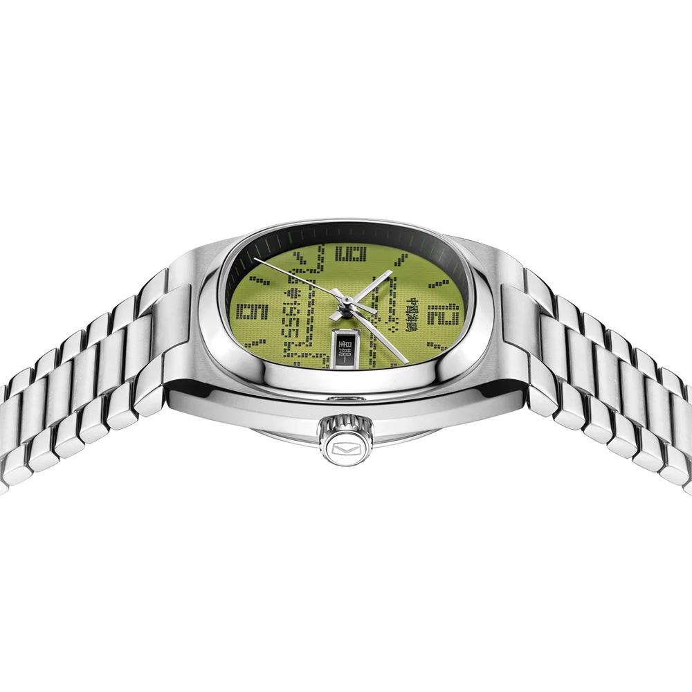 Obur Yılan Kadranlı Gün-tarih Takvimli 70. Yıl Dönümü Özel Sürümü Tonneau Kol Saati 36 Mm Metalik