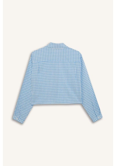 DeFacto Coool Oversize Geniş Kalıp Pötikareli Uzun Kollu Gömlek E6934AX25SPBE339