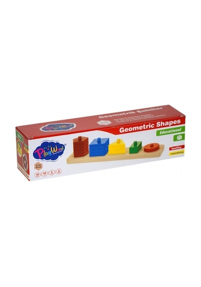 Ahşap Geometrik Şekil Sıralama Oyunu 305