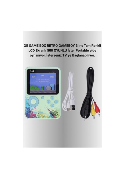 Mey İthalat 500 Oyun Hafızalı G5 Game Box - Renkli Lcd Ekranlı