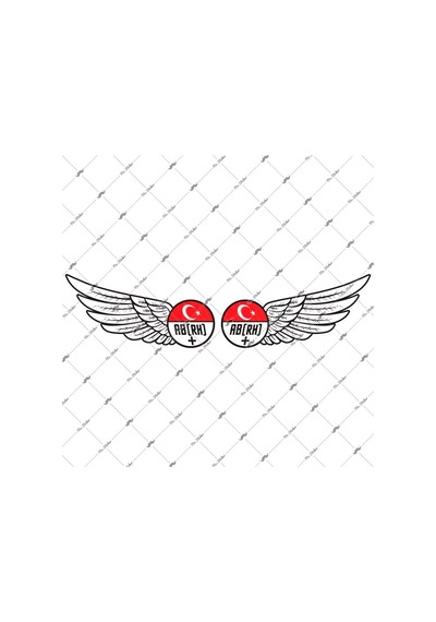 Mr.Sticker-Bt26 Reflektif Ab Rh Pozitif + Kan Grubu Etiket Seti