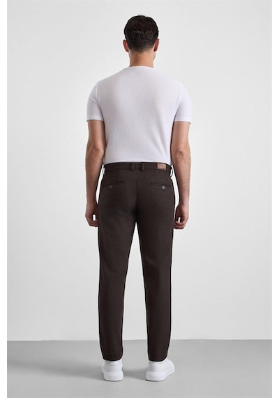 Süvari Koyu Kahve Slim Casual Pantolon Pn2020500745-kh9