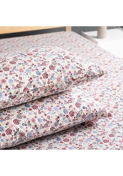 Liberty %100 Pamuklu Tek Kişilik 120 X 200 Lastikli Çarşaf Seti Bordo Açık Gri - Antrasit