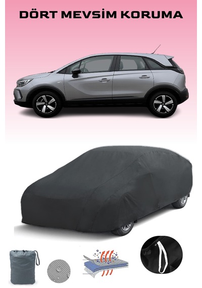 Siyah, Opel Crossland X 2017 - 2021, Araba Brandası, Oto Örtüsü, Araba Çadırı Siyah