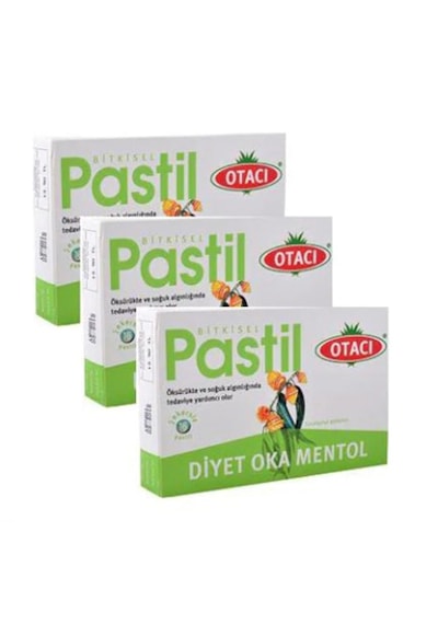 Otacı Diyet Oka Mentol Pastil 3 x 16'lı