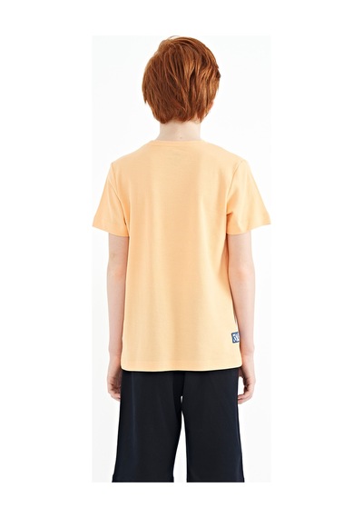 Tommylife Tommy Life Kavun İçi Cep Detaylı O Yaka Standart Kalıp Erkek Çocuk T-shirt - 11120 Sarı