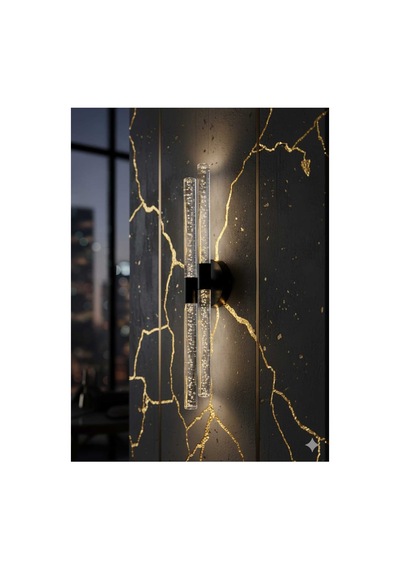 Bubbleflux Dubble Large 51 Cm Modern Tasarım Led Aplik - Duvar Lambası - Siyah - Elektrikli - Günışığı Siyah Elektrikli
