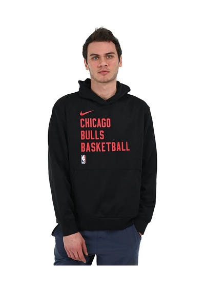 Nike Chicago Bulls Nba T-shirt Erkek Pamuklu Logolu Tişört Siyah Siyah