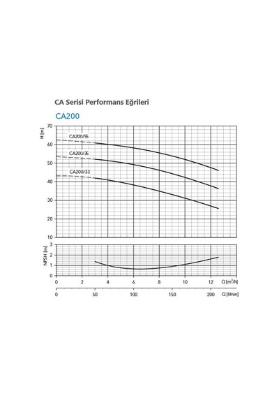 Lowara Ca 200/33/N/D Çift Kademeli Santrifüj Pompa N Versiyon