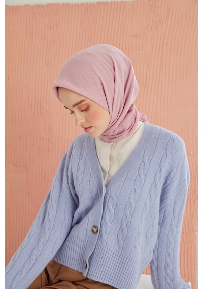 Miray Düz Pamuk Eşarp - Pembe Pembe