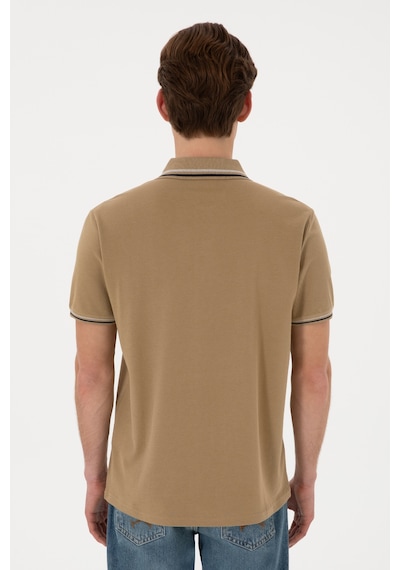U.S. Polo Assn. Erkek Regular Fit Polo Yaka Haki Basic Tişört 50306011-VR027