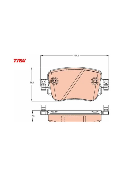 Arka Balata Vw Caddy Iv 1.0tsı-1.2tsı-1.4tsı-1.6tdı-2.0tdı 15 Audı A1 1.0tfsı-1.2tfsı-1.4tfsı 10 Trw 8u0698451f