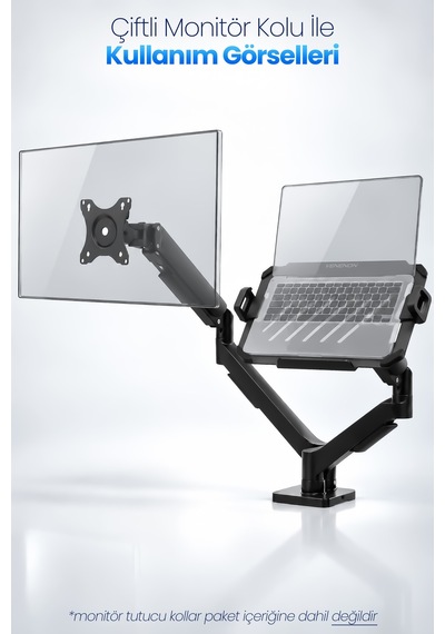 12-17,3" Laptop Standı Vesa Uyumlu Monitör Koluna Takılan Laptop Tutucu Stand Laptop Aparatı Vlh17
