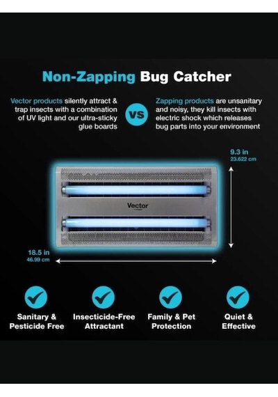 Catchmaster Vector 30 Uv Işıklı Sinek Kapanı Profesyonel Haşere Kontrol Cihazı, 30w Güç, Sessiz Ve Etkili