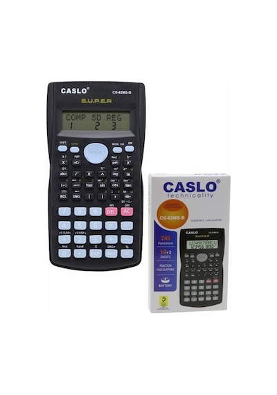 Caslo CS-82MS-B 240 Bilimsel Fonksiyonlu 12 Hane Hesap Makinesi