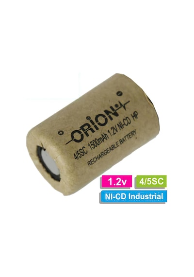 Orion High Power Serisi 1500 mAh 1.2 V 4/5SC Boy Ni-CD Industrial Şarj Edilebilir Pil