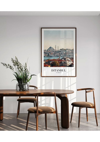 Çerçevesiz Poster Timeless Istanbul Skyline