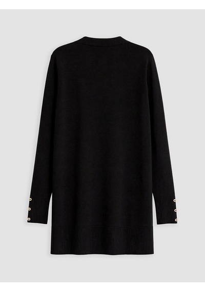 LC Waikiki Lcw Everyday Siyah Şal Yaka Kadın Triko Hırka New Blakız Çocuk
