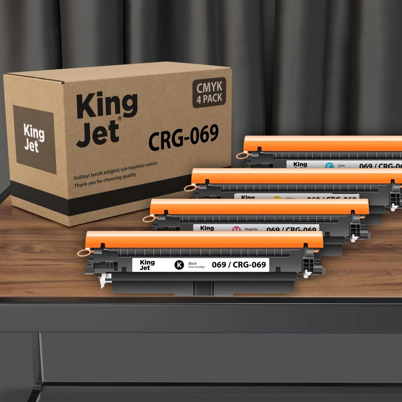 Kingjet Canon Uyumlu 069 Crg-069 Standart Kapasiteli Toner Çipli Lbp673cdw İle Uyumlu