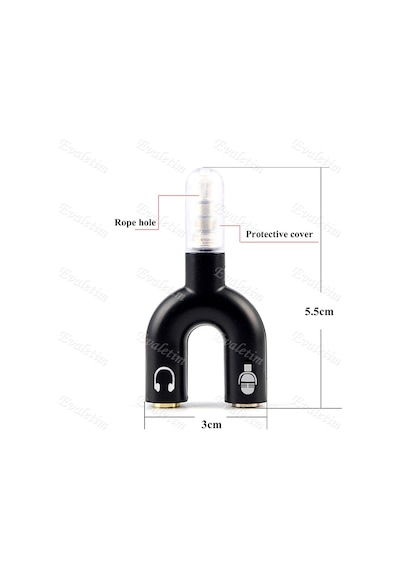 Kulaklık Mikrofon Çoklayıcı 3.5Mm 4456A Ayırıcı Swıtch Dönüştürü